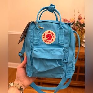 Fjallraven Kanken Mini Sling Bag Deep Turquoise Blue Shoulder Style NEW